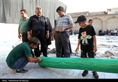 برپایی خیمه عزای محرم در امامزاده موسی مبرقع(ع)