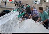 برپایی خیمه عزای محرم در امامزاده موسی مبرقع(ع)