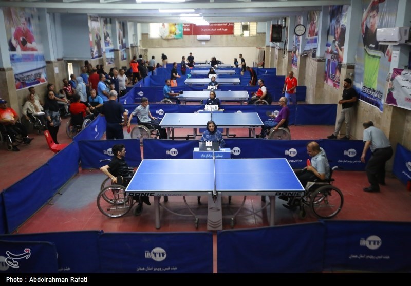 مسابقات تنیس روی میز جانبازان و معلولین کشوری در همدان+تصویر
