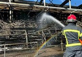 آتش‌سوزی گسترده در ورزشگاه هلسینکی