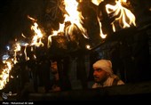 آیین سنتی مشعل گردانی نجفی های مقیم قم