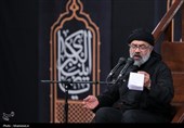 مراسم عزاداری شب تاسوعای حسینی (ع)در حسینیه‌ی امام خمینی(ره)