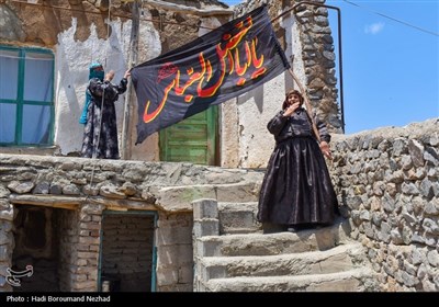 عزاداری تاسوعای حسینی در روستای آللو - اهر