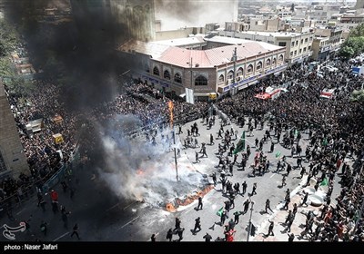 خیمه سوزان ظهر عاشورا - چهارراه گلوبندک تهران