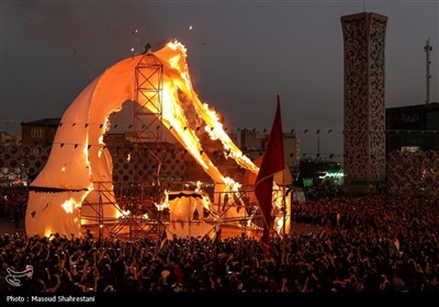 خیمه سوزان عصر عاشورا در میدان امام حسین (ع)