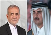 بزشکیان یتلقى اتصالا هاتفیا من أمیر قطر