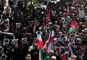 اجتماع مردم مشهد در محکومیت جنایات اسرائیل در غزه + فیلم