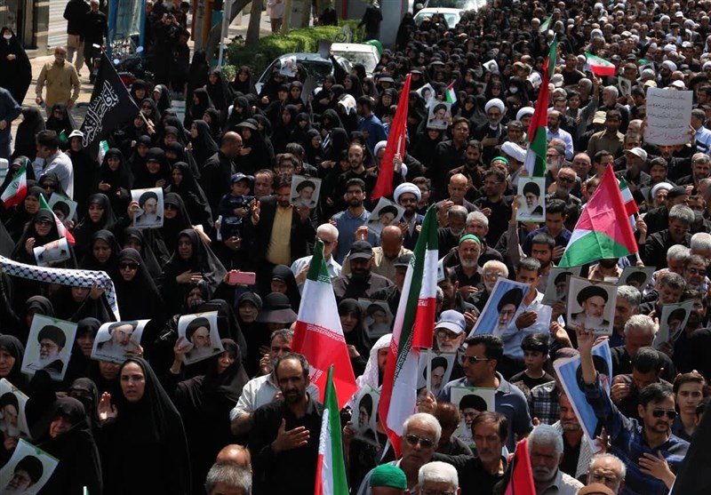 اجتماع مردم مشهد در محکومیت جنایات اسرائیل در غزه + فیلم