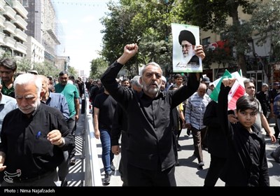 اجتماع مردم مشهد در محکومیت جنایات اسرائیل در غزه