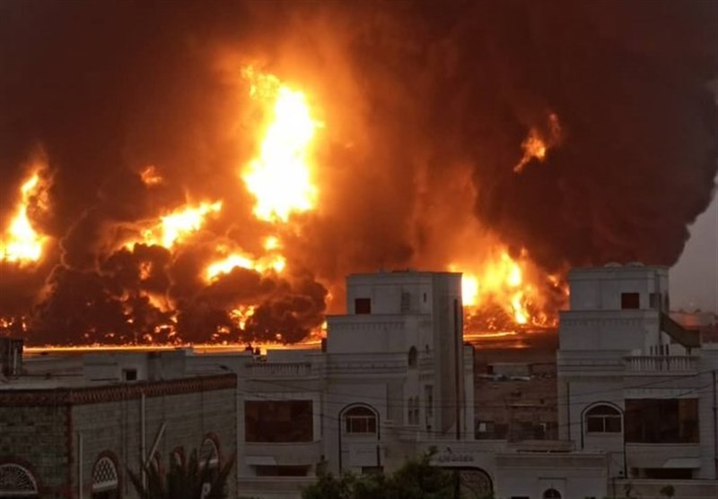 حمله اسرائیل به مخازن نفتی الحدیده یمن؛ 17 شهید