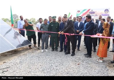 افتتاح نیروگاه خورشیدی حمایتی-تجمیعی هرمزگان