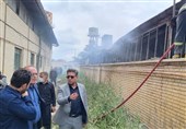 مهار آتش‌سوزی در واحد تولیدی لبنی در اردبیل