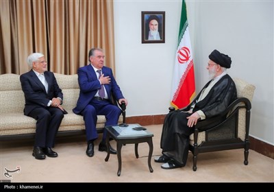 دیدار امام‌علی رحمان رئیس‌جمهور تاجیکستان و هیئت همراه با رهبر معظم انقلاب