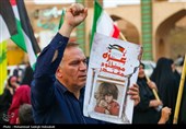  تجمع مردمی در پی محکومیت ترور شهید اسماعیل هنیه -یزد