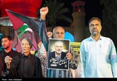  تجمع مردمی در پی محکومیت ترور شهید اسماعیل هنیه -شیراز