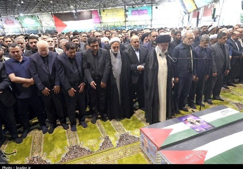 Ayatollah Khamenei Leads Funeral Prayers for Assassinated Hamas Leader Haniyeh