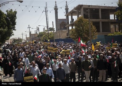 راهپیمایی مردم نمازگزار کرمانشاه در محکومیت ترور شهید هنیه