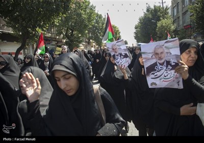 راهپیمایی مردم نمازگزار کرمانشاه در محکومیت ترور شهید هنیه