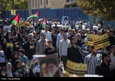 راهپیمایی مردم نمازگزار کرمانشاه در محکومیت ترور شهید هنیه