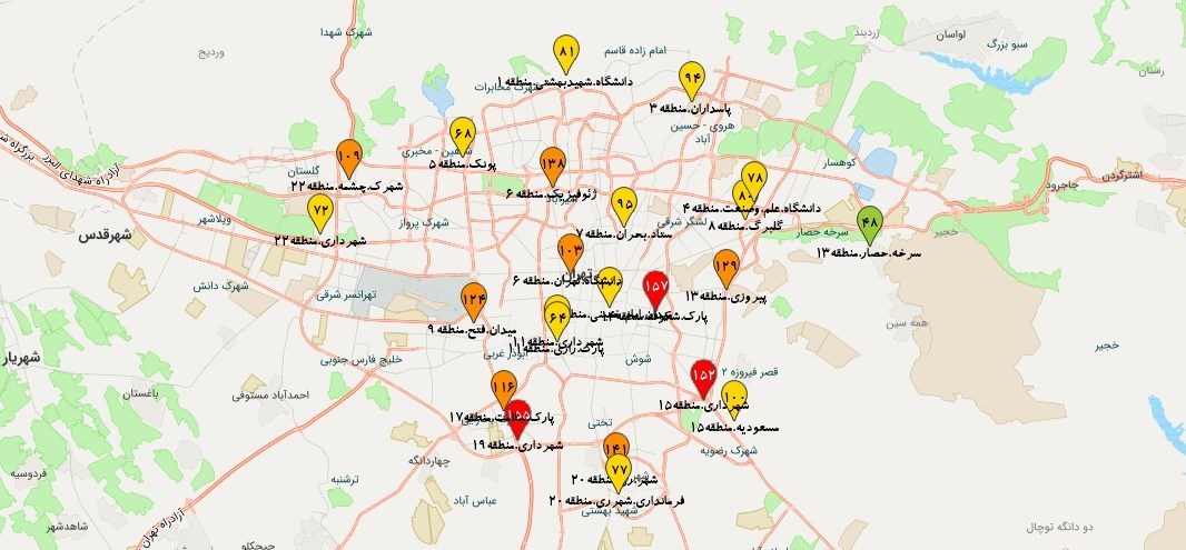 آلودگی هوای تهران , کیفیت هوای تهران , شهر تهران , 