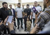 آیین استقبال از افتخارآفرینان کشتی فرنگی المپیک در فرودگاه اهواز