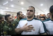 آیین استقبال از افتخارآفرینان کشتی فرنگی المپیک در فرودگاه اهواز