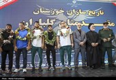 آیین استقبال از افتخارآفرینان کشتی فرنگی المپیک در فرودگاه اهواز