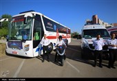 اعزام کاروان بهداشت و درمان همدان به مناطق مرزی سفر اربعین
