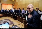 بازدید محمدباقر قالیباف از فرآیند بررسی صلاحیت وزرای پیشنهادی در کمیسیون‌های مجلس