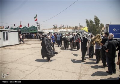 زایران اربعین حسینی در مرز خسروی