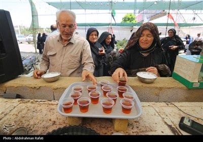 موکبهای پذیرایی از زائران اربعین حسینی در همدان