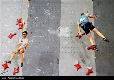 مسابقات سنگنوردی سرعت قهرمانی کشور در همدان