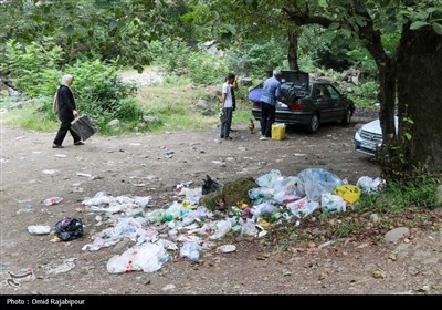 زباله ره آورد مسافران در مناطق گردشگری گیلان