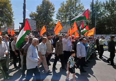 عزم گیلانی‌ها در رساندن صدای مظلومیت فلسطین