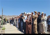 مراسم تشییع و خاکسپاری پیکر شهید ستوانیکم محمدامین ناروئی  در روستای بندان