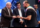 مراسم تجلیل از کشتی‌گیران مدال‌آور المپیک و جهان با حضور رئیس مجلس