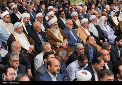 دیدار مسئولان نظام و سفرا و مهمانان کشورهای اسلامی با رهبر معظم انقلاب