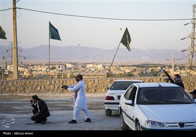 مراسم رژه نیروهای مسلح و مانور رهایی گروگان در لامرد