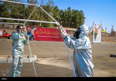 برگزاری مانور عملیاتی مواجهه و مقابله با حوادث شیمایی در خراسان جنوبی