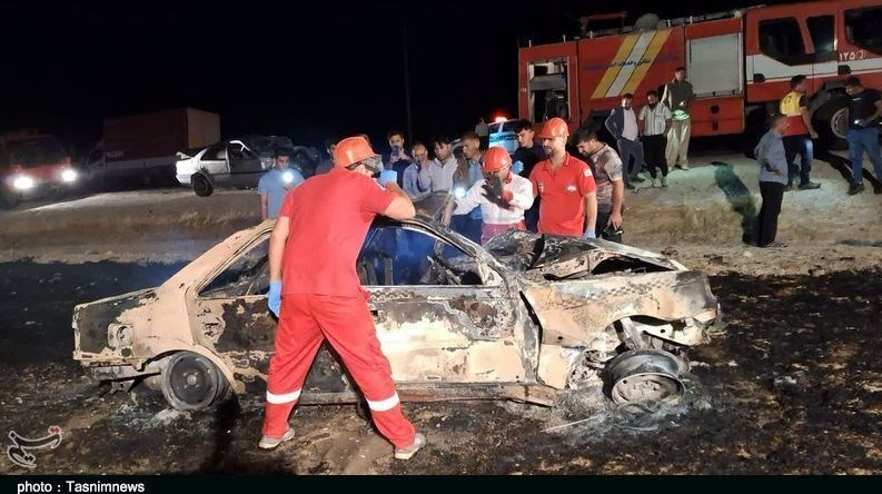  تصادف مرگبار در محور کوهدشت به کرمانشاه/ ۴ نفر در آتش سوختند 