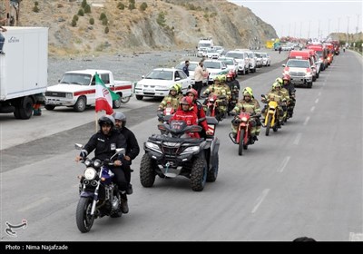 رژه ناوگان آتش‌نشانی شهرداری مشهد