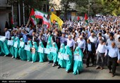 راهپیمائی در محکومیت حملات رژیم صهیونیستی به لبنان و غزه - همدان 