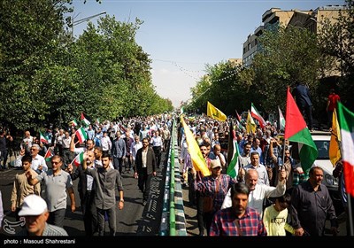 راهپیمایی مردم تهران در محکومیت جنایات رژیم صهیونیستی