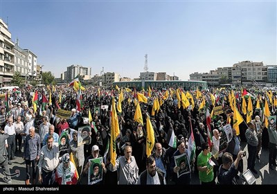 راهپیمایی مردم تهران در محکومیت جنایات رژیم صهیونیستی