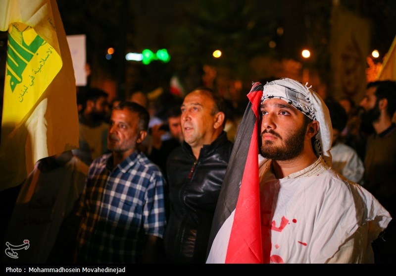 اجتماع ضد صهیونیستی در میدان فلسطین تهران- عکس خبری تسنیم