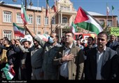  اجتماع  مردمی در محکومیت جنایات اسرائیل و شهادت سیدحسن نصرالله در ارومیه