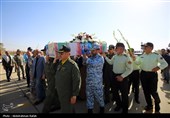 استقبال از پیکر شهید محمد خاکی زاده در پایگاه نوژه همدان