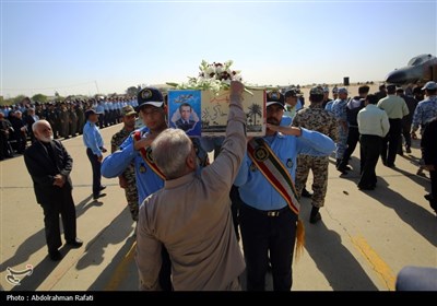 استقبال از پیکر شهید محمد خاکی زاده در پایگاه نوژه همدان