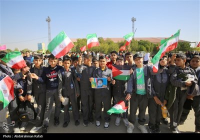 استقبال از پیکر شهید محمد خاکی زاده در پایگاه نوژه همدان