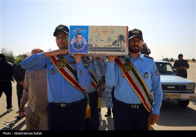 استقبال از پیکر شهید محمد خاکی زاده در پایگاه نوژه همدان